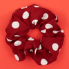 GUMKA do włosów frotka SCRUNCHIES kropki CZERWONA