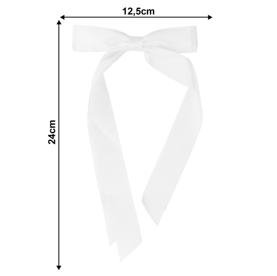 SPINKA DO WŁOSÓW kokarda wstążka długa cienka elegancka delikatna