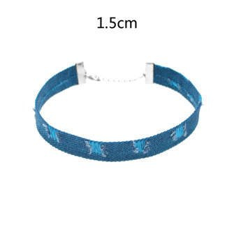 Choker mini niebieski