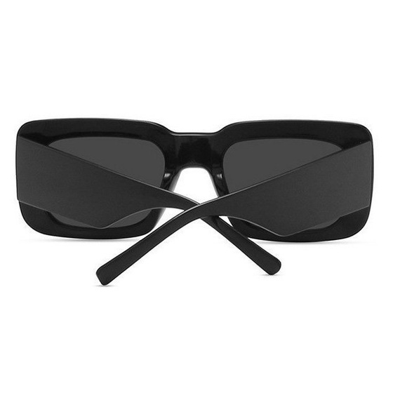 OKULARY PRZECIWSŁONECZNE czarne prostokątne RETRO