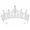 DIADEM Korona Tiara MISS GLOW ŚLUBNY srebrny cyrkonie KRYSZTAŁY
