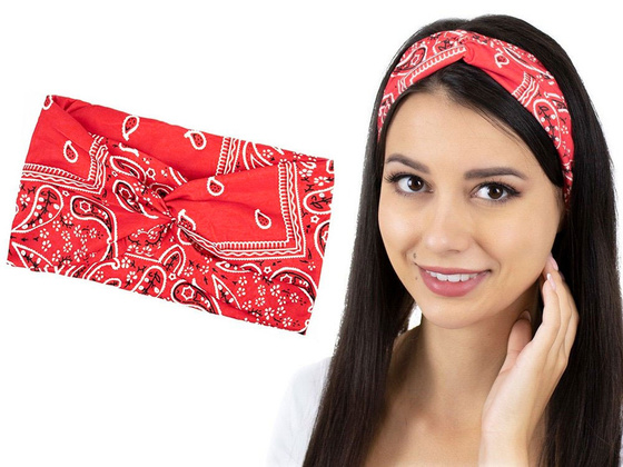 OPASKA DO WŁOSÓW pin up na głowę BANDAMKA turban szeroka