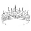 DIADEM Korona Tiara MISS GLOW ŚLUBNY srebrny cyrkonie KRYSZTAŁY