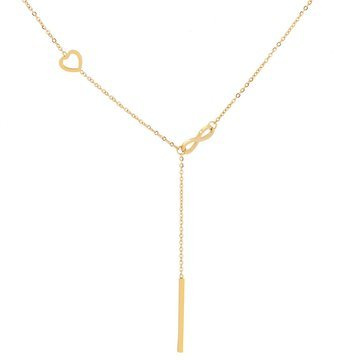 Naszyjnik STAL SZLACHETNA POZŁACANA długi KRAWATKA