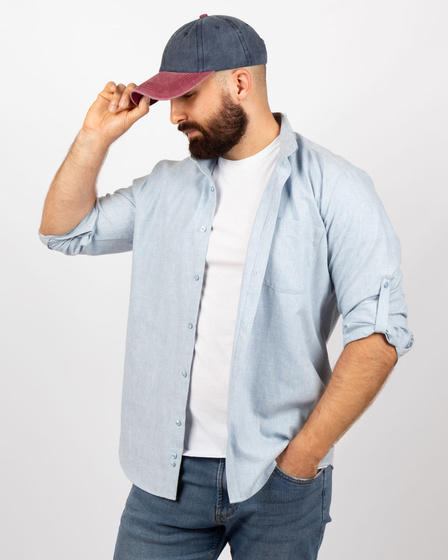 KASZKIETÓWKA czapka z daszkiem jeans BEJSBOLÓWKA