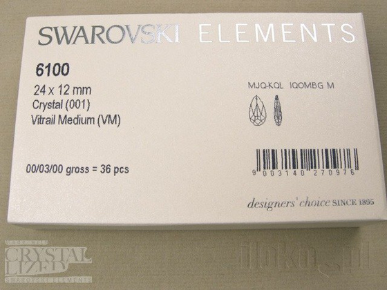 SWAROVSKI koraliki 6100 MM 24,0X 12,0 CRYSTAL VM