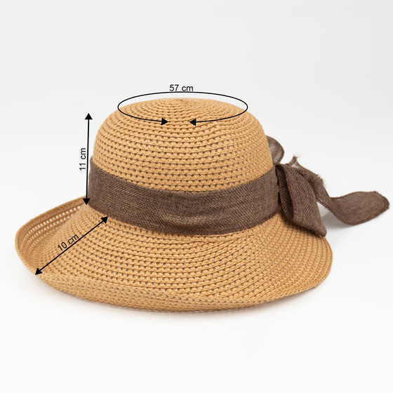 KAPELUSZ DAMSKI Alessio słomkowy boho lato plaża słomiany KOKARDA