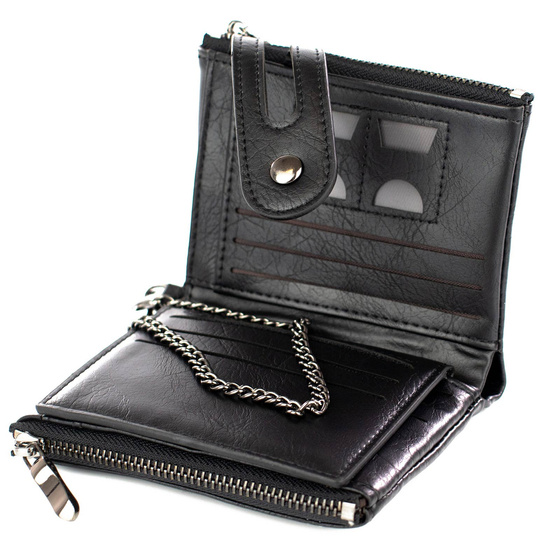 Alessio PORTFEL MĘSKI Block Kart RFID ŁAŃCUCH Pudełko PREZENTOWE