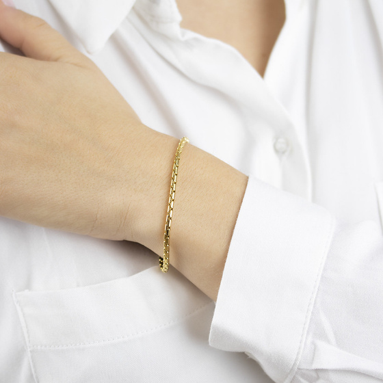 Bransoletka delikatna STAL SZLACHETNA POZŁACANA