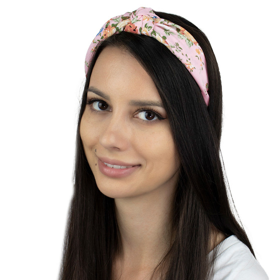 Opaska do włosów TURBAN węzeł kwiaty SUPEŁ