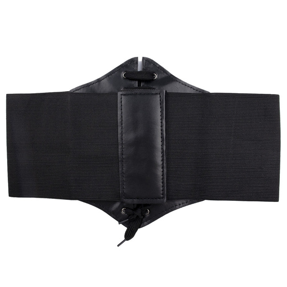 PASEK pas szeroki GORSET czarny GUMOWY SZNUROWANY rozmiar M