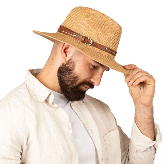 KAPELUSZ Alessio DAMSKI MĘSKI PLECIONY lato HAWANA letni PANAMA rozmiar 59