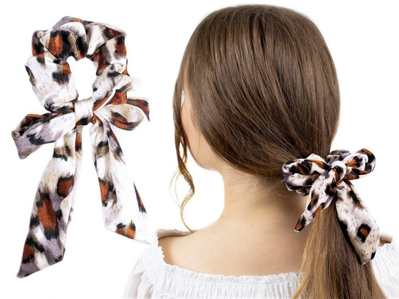 GUMKA DO WŁOSÓW frotka SCRUNCHIE apaszka ECRU