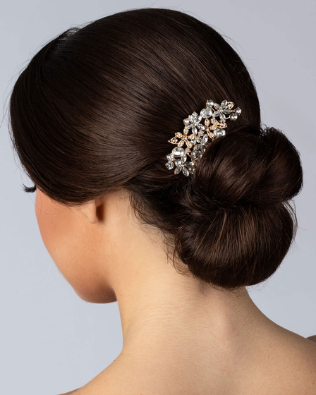 OZDOBA DO WŁOSÓW złota ŚLUBNA cyrkonie GRZEBYK