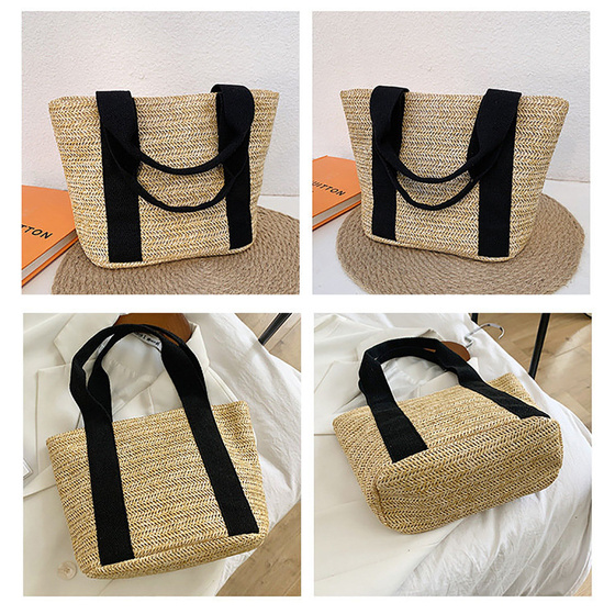 Torba RETRO damska słomiana torebka BOHO beż