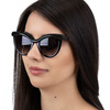 OKULARY przeciwsłoneczne KOCIE OKO damskie CZARNE