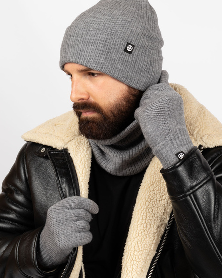 Alessio KOMPLET CZAPKA + KOMIN + RĘKAWICZKI DOTYKOWE ciepły POLAR ZIMOWY