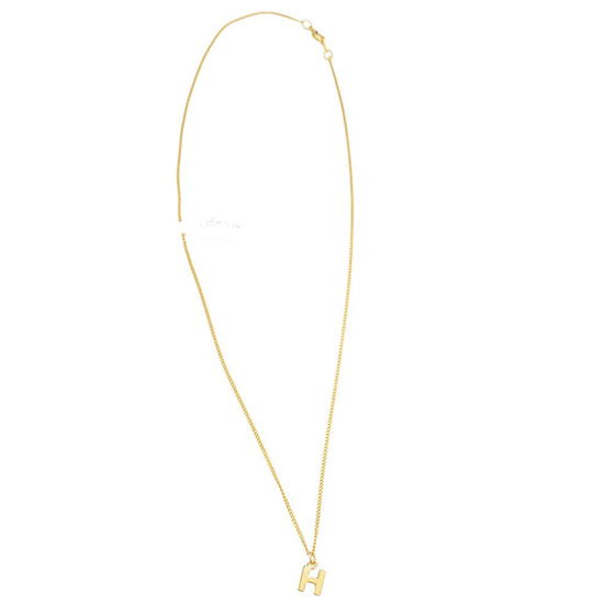 NASZYJNIK damski POZŁACANY 24k litera H mała