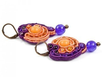 KOLCZYKI SUTASZ ETNO VIOLET