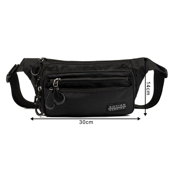 Torebka saszetka BIODRÓWKA NERKA męska POJEMNA SOLID PREMIUM