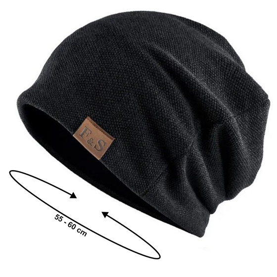 Czapka BEANIE smerfetka oversize MŁODZIEŻOWA ZIMOWA