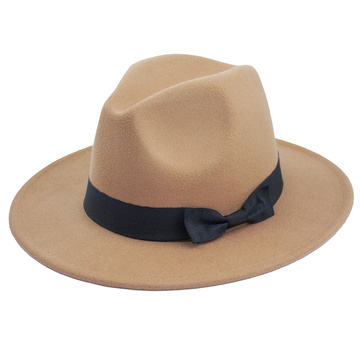 Kapelusz KLASYCZNY damski panama kokardka FILCOWY