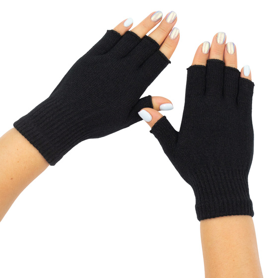 RĘKAWICZKI bez palców MITENKI krótkie gładkie