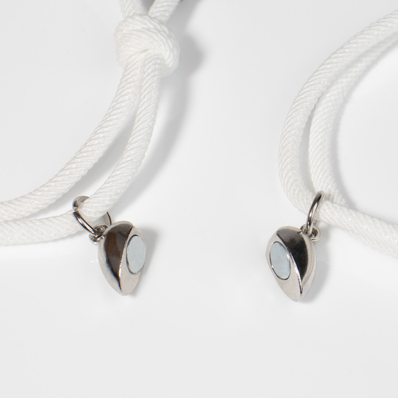 BRANSOLETKA PRZYJAŹNI serduszko na magnes SERCE DLA PAR - 2 SZTUKI