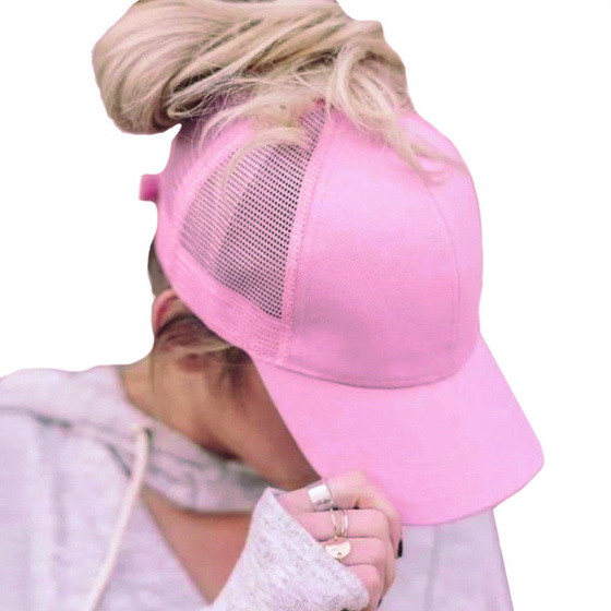 Czapka z daszkiem NA KUCYK bejsbolówka damska z siatką