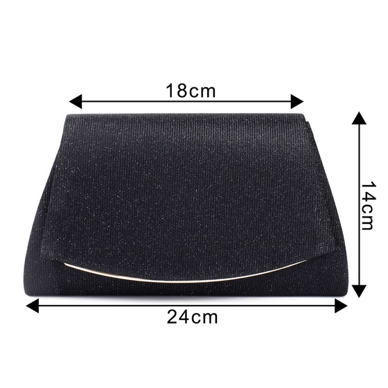 Torebka WIZYTOWA mała KOPERTÓWKA WIECZOROWA ŁAŃCUSZEK błyszcząca elegancka