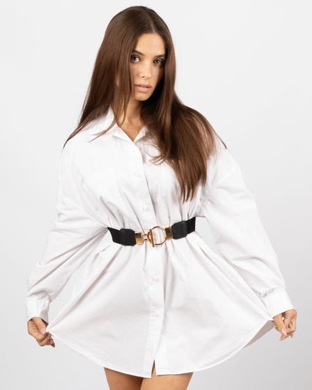 PASEK DO SUKIENKI damski ELASTYCZNY gumowy wąski KLAMRA