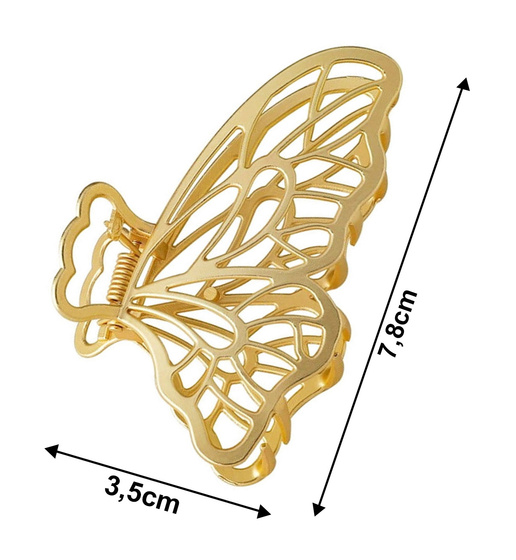 SPINKA DO WŁOSÓW MOTYL KLAMRA motylek szczęka