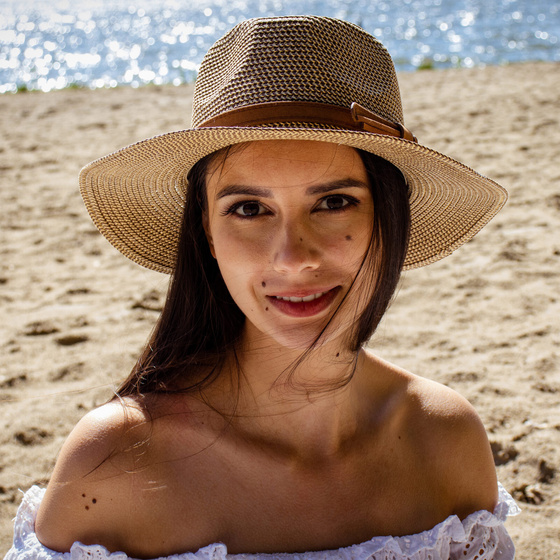 KAPELUSZ damski męski PANAMA fedora SŁOMKOWY lato ELEGANCKI