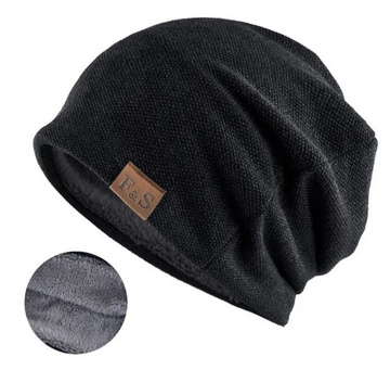 Czapka BEANIE smerfetka oversize MŁODZIEŻOWA ZIMOWA POLAR