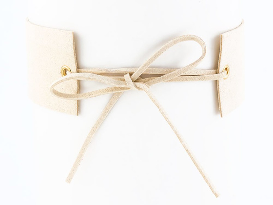 Choker NASZYJNIK przeplatany kremowy