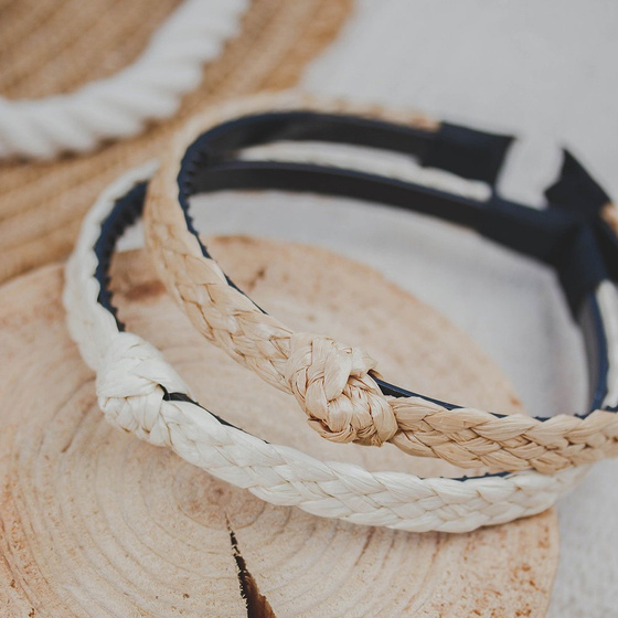 OPASKA do włosów WĘZEŁ sztywna wąska PLECIONA boho