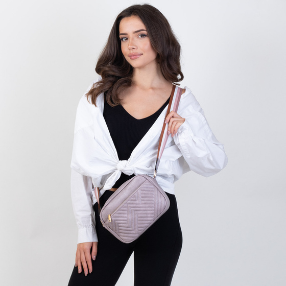 Alessio TOREBKA Damska PIKOWANA CROSSBODY na ramię PASEK QUILTED