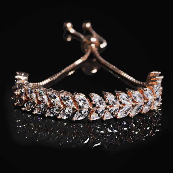 Bransoletka STAL SZLACHENTA POZŁACANA rose gold