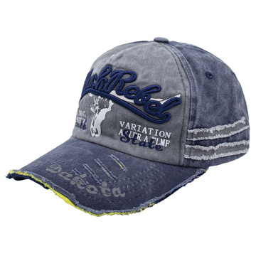 Kaszkietówka CZAPKA Z DASZKIEM jeansowa VINTAGE damska męska