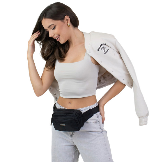 Torebka saszetka BIODRÓWKA NERKA męska POJEMNA SOLID PREMIUM