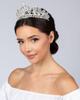 DIADEM Korona Tiara MISS GLOW ŚLUBNY srebrny cyrkonie KRYSZTAŁY