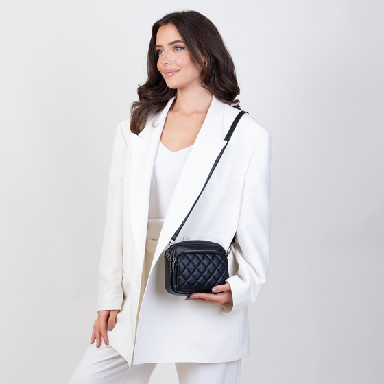 Alessio TOREBKA Damska CROSSBODY PIKOWANA na ramię PASEK QUILTED