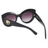 OKULARY przeciwsłoneczne DAMSKIE kocie oko CZARNE