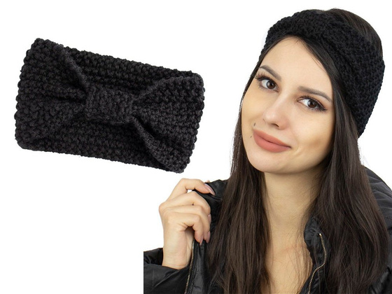OPASKA DO WŁOSÓW zimowa GRUBA szeroka CIEPŁA damska na głowę na uszy
