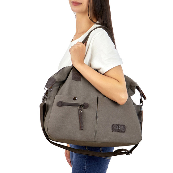 TORBA na ramię DUŻA podróżna miejska WOREK SHOPPER pojemna