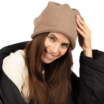 Czapka BEANIE smerfetka oversize damska MŁODZIEŻOWA ZIMOWA