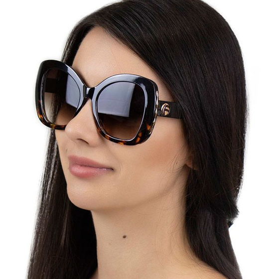 OKULARY przeciwsłoneczne DAMSKIE panterkowe DUŻE