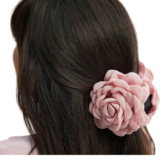 SPINKA ozdoba DO WŁOSÓW duża klamra KWIAT klasyczna elegancka