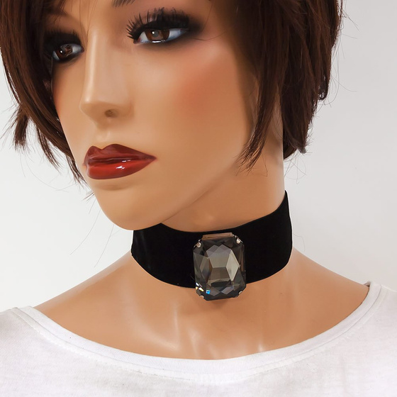 Choker NASZYJNIK aksamitny czarny
