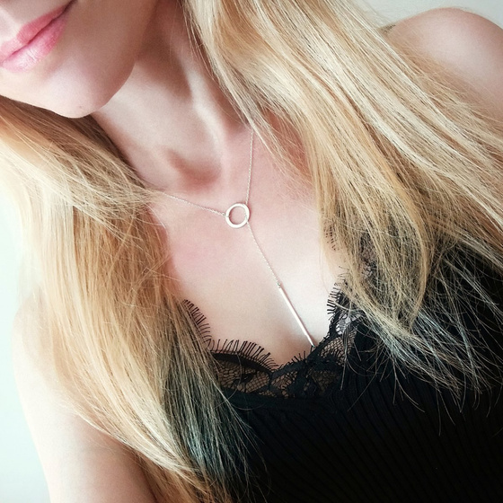 Naszyjnik CELEBRYTKA krawatka STAL SZLACHETNA